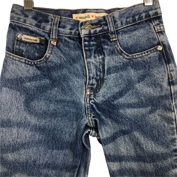 Vintage Zana Di Girls Acid Dye Wash Jeans Sz 8 Hip Hugger Flare Legs Hong Kong - Picture 3 of 12
